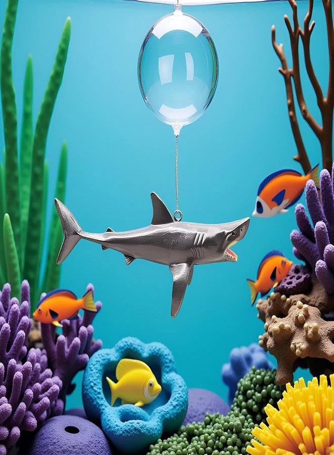 Tiosen Floating Shark Ornament, Adjustable Aquarium Decor, Thematic Fish Tank Decoration for Shark Pool for Aquarium All Shark Pool Décor - Image 4